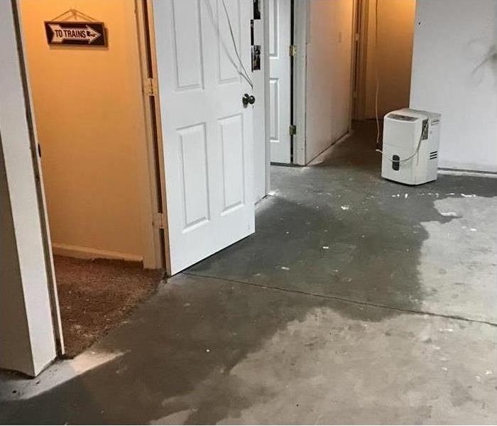 wet floor of basement 